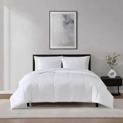 Vera Wang Signature Cotton White Utility Comforter In White;red
