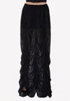 Vera Wang Silk Draped Maxi Skirt In Black
