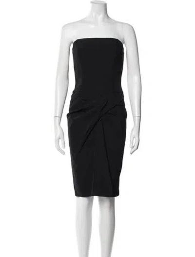 Pre-owned Vera Wang Silk Knee-length Dress W/ Tags In Black