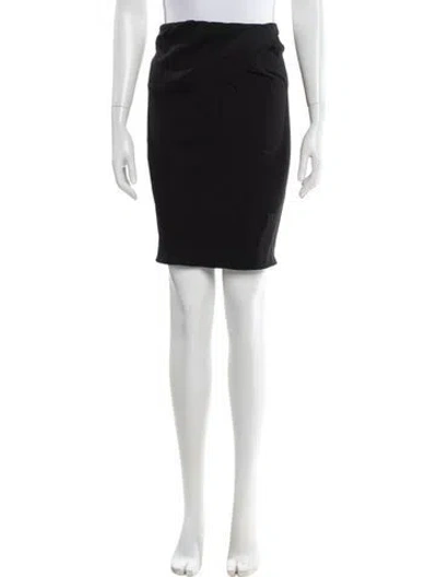 Pre-owned Vera Wang Silk Knee-length Skirt In Black