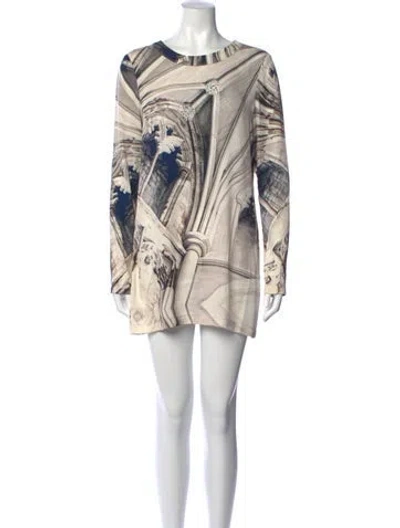 Pre-owned Vera Wang Silk Mini Dress In Multicolor