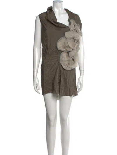 Pre-owned Vera Wang Silk Mini Dress In Multicolor