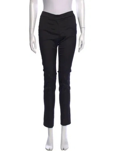 Pre-owned Vera Wang Silk Straight Leg Pants In Blue