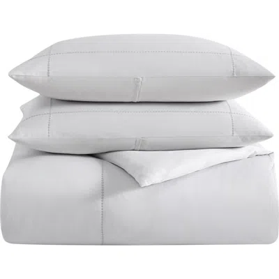 Vera Wang Simple Dot Cotton Sateen Duvet Cover Set In Light Pastel Grey