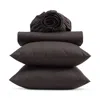 Vera Wang Solid Cool Comfort 4 Piece Sheet Set, Queen In Brown
