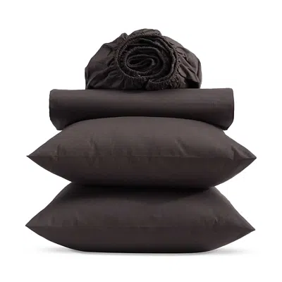 Vera Wang Solid Cool Comfort 4 Piece Sheet Set, Queen In Brown