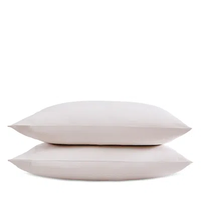 Vera Wang Solid 800 Thread Count Cotton Sateen Pillowcase Pair, Queen In Rose