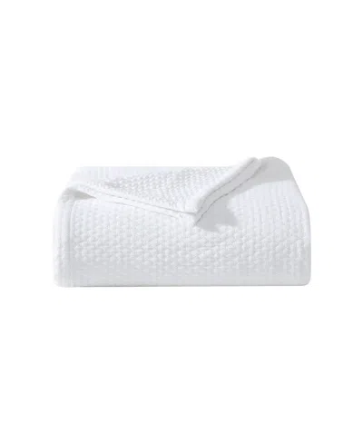 Vera Wang Solid Matelesse Cotton Blanket, King In White