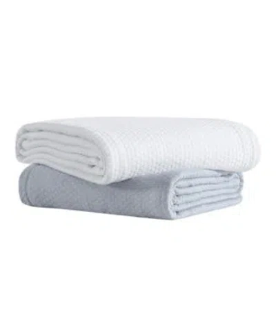 Vera Wang Solid Matelesse Cotton Blanket In White