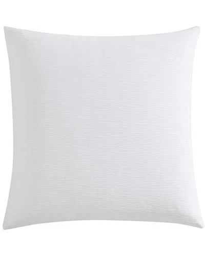 VERA WANG VERA WANG SOLID TEXTURED PLEATS JACQUARD SHAM WHITE