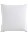 Vera Wang Solid Textured Pleats Jacquard Sham White In White