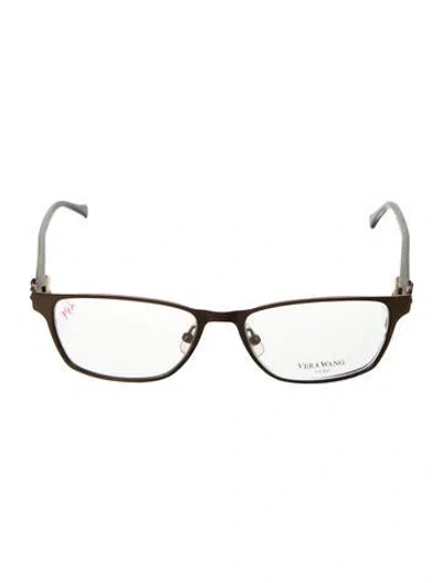 Pre-owned Vera Wang Square Eyeglasses In Brown