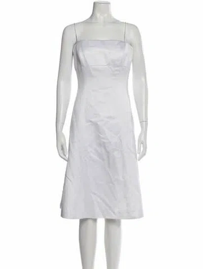 Pre-owned Vera Wang Square Neckline Knee-length Dress In Purple