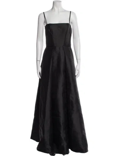 Pre-owned Vera Wang Square Neckline Long Dress In Blue