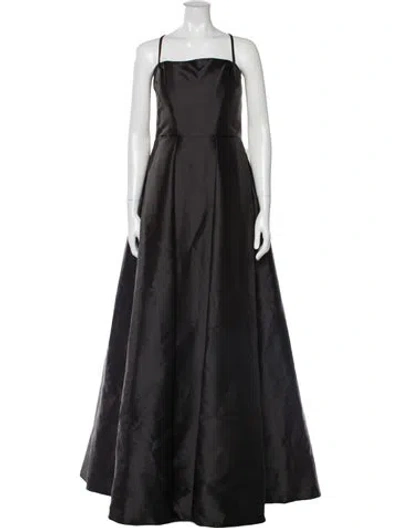 Pre-owned Vera Wang Square Neckline Long Dress W/ Tags In Gray