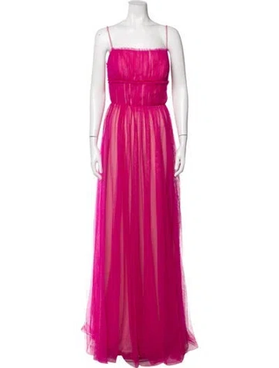 Pre-owned Vera Wang Square Neckline Long Dress W/ Tags In Pink