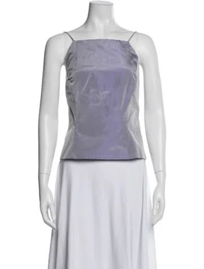 Pre-owned Vera Wang Square Neckline Sleeveless Top In Purple