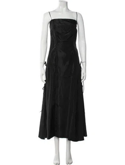 Pre-owned Vera Wang Strapless Long Dress In Black
