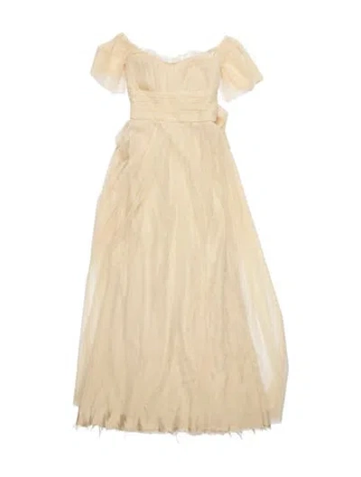 Pre-owned Vera Wang Strapless Long Dress In Neutrals
