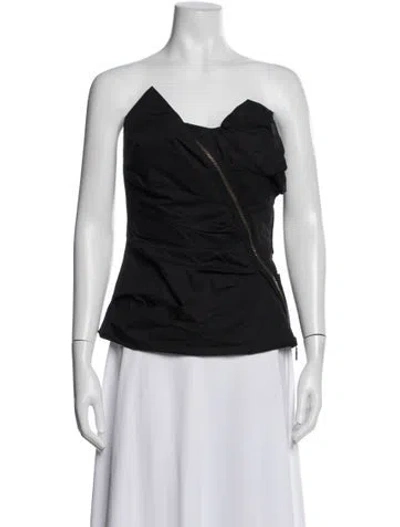 Pre-owned Vera Wang Strapless Top In Grey