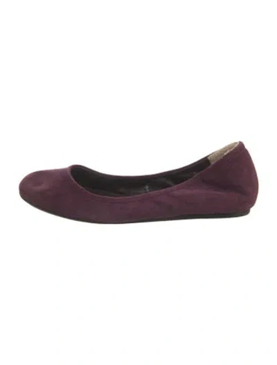 Pre-owned Vera Wang Suede Ballet Flats In Multi
