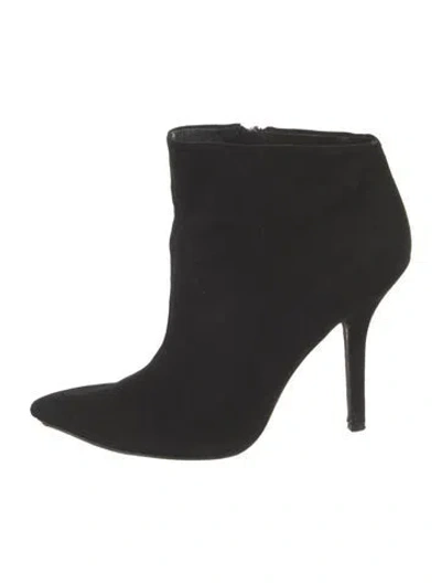 Pre-owned Vera Wang Suede Boots In Black