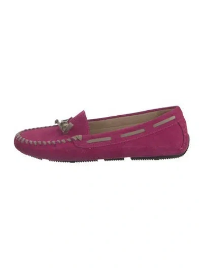 Pre-owned Vera Wang Suede Loafers In Pink