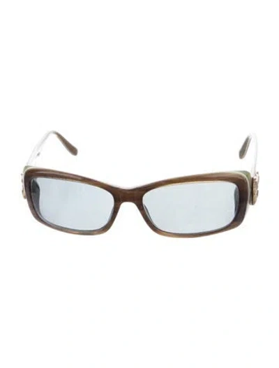Pre-owned Vera Wang Sultry Shield Sunglasses In Brown