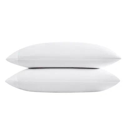Vera Wang T800 Sateen Solid Cvc Pillowcase Set In White