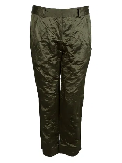 Pre-owned Vera Wang Tapered Satin Trousers