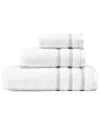 Vera Wang Textured Trellis 3pc Towel Set In White