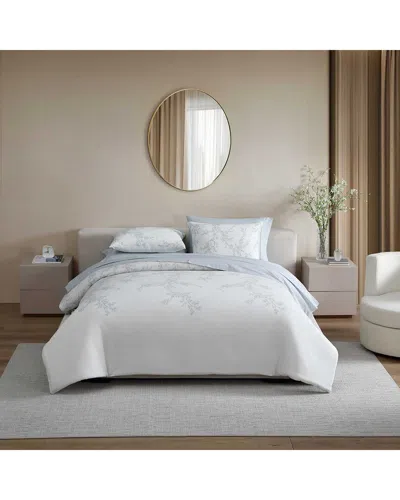 Vera Wang Trailing Vines Cotton Micro Waffle Duvet Set In Multi