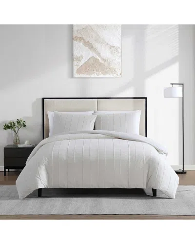 VERA WANG VERA WANG TUCKS COTTON JACQUARD COMFORTER SET
