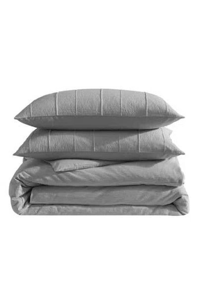 Vera Wang Tucks Jacquard Comforter & Sham Set In Gray
