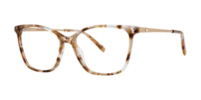 Vera Wang V741 Blonde Tortoise Women's Glasses Tortoiseshell Size 53 - Free Lenses - Blue Light Block Availabl In Brown