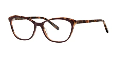 Vera Wang V742 Bordeaux Tortoise Women's Glasses Burgundy Size 53 - Free Lenses - Blue Light Block Available In Black