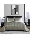 Vera Wang Velvet Linear Stitch Reversible Quilt Set