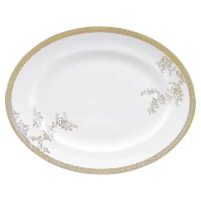 Vera Wang Vera Lace Oval Platter In Gold