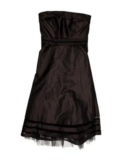 Pre-owned Vera Wang Vintage Knee-length Dress In Black