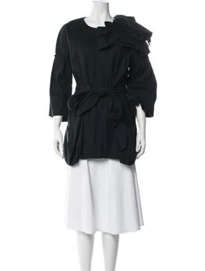 Pre-owned Vera Wang Vintage Late 1990's - Early 2000's Coat In Black