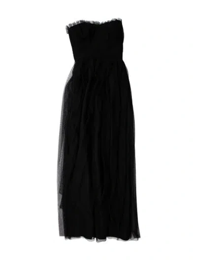 Pre-owned Vera Wang Vintage Long Dress In Black