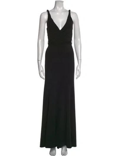 Pre-owned Vera Wang Vintage Long Dress In Black