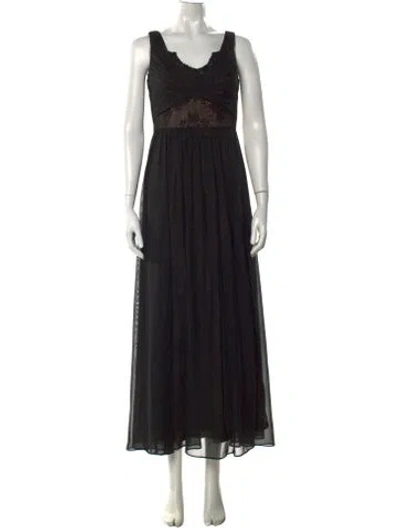 Pre-owned Vera Wang Vintage Long Dress In Black