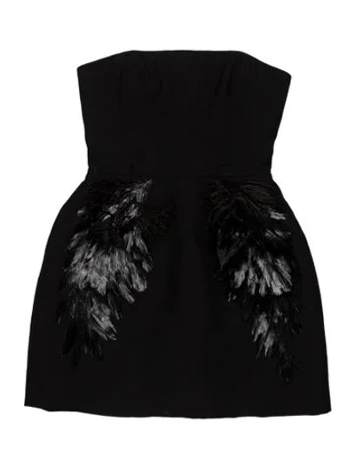 Pre-owned Vera Wang Vintage Mini Dress In Black