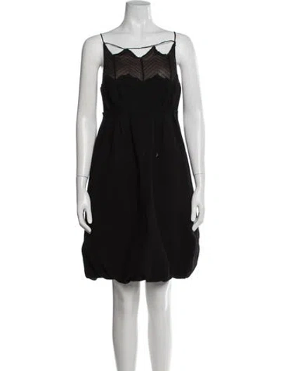 Pre-owned Vera Wang Vintage Mini Dress In Black