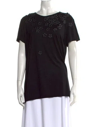 Pre-owned Vera Wang Vintage Nylon T-shirt In Black