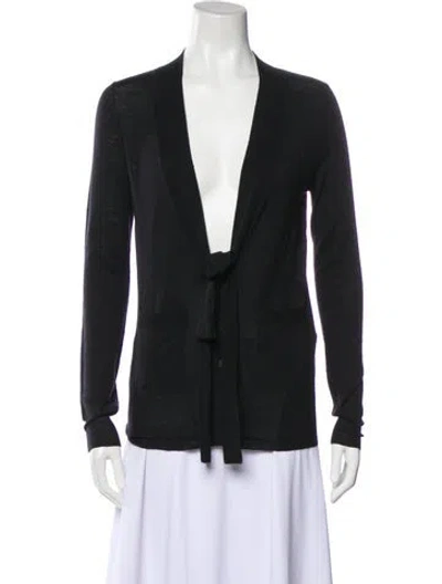Pre-owned Vera Wang V-neck Sweater In Blue