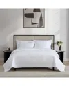 Vera Wang Vw Cotton Voile Solid Reversible Quilt Set