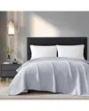 Vera Wang Vw Matelassé Solid Jacquard Cotton Blanket In White