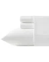 Vera Wang Vw Solid Egyptian Cotton Percale Sheet Set In White
